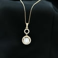 thumbnail image 3 of Rosec Jewels Dangle Pendant Necklace with Certified Moissanite for Women - D-VS1 Quality, 18K Yellow Gold, 3 of 8