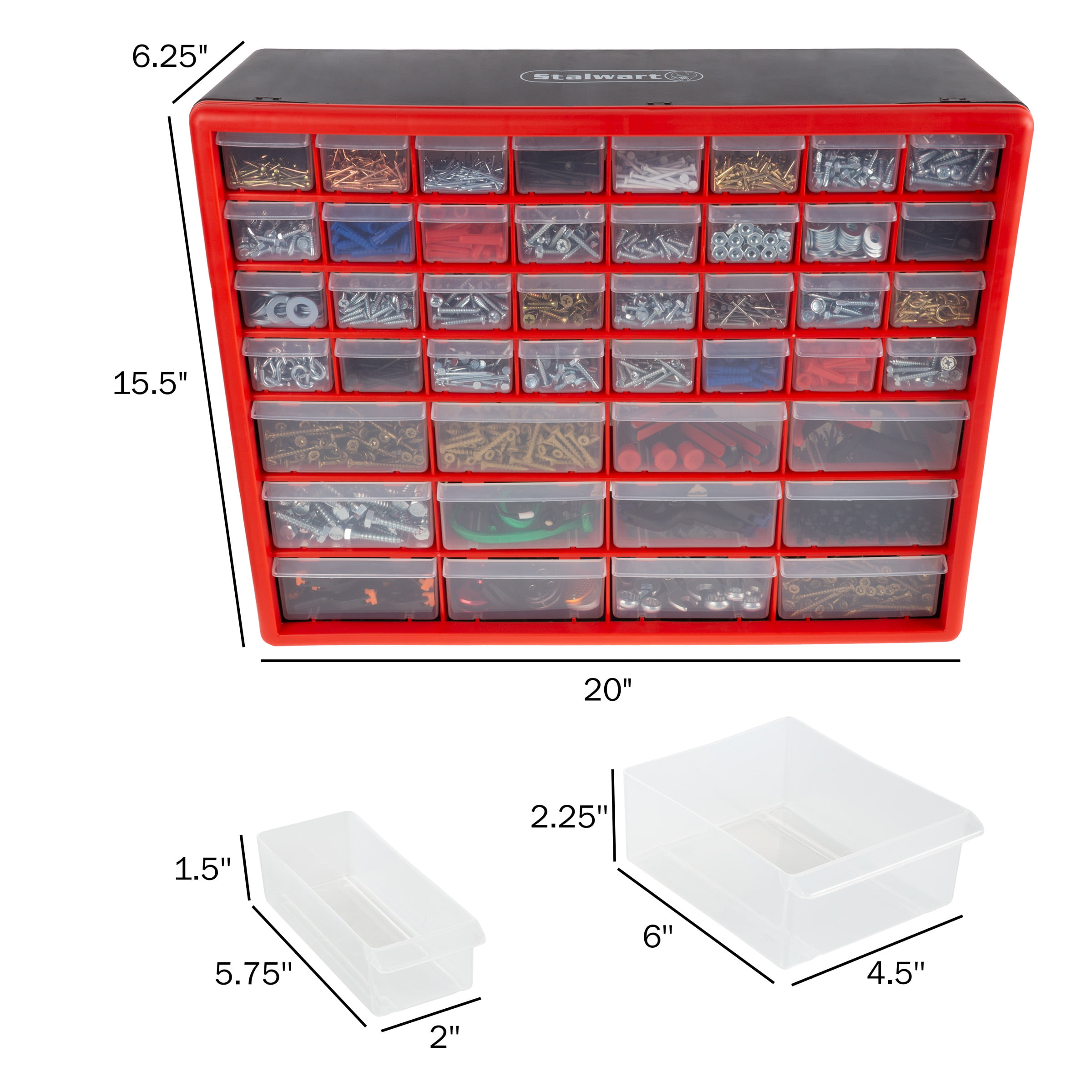Small Parts Storage Cabinet Drawer Organizer Box Bin Craft 24