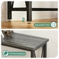 thumbnail image 6 of Huuger Console Table with Charging Station, 70.9" Narrow Sofa Table, Metal Entryway Table, Sturdy Behind Couch Table in Gray, 6 of 8