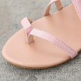 thumbnail image 3 of Braided Cross Strap Back Zipper Roman Sandals Shoes for Women Girls, 3 of 6