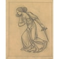 thumbnail image 2 of Antoon Derkinderen 20x24 Gold Ornate Framed and Double Matted Museum Art Print Titled - Design for Wall Painting in the Beurs Van Berlage; Standing Woman with Pulled Sword (1869 - 1925), 2 of 4