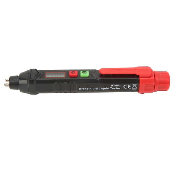 Testeur de Liquide de Frein, Détecteur d'Huile de Frein Facile Haute Précision Portatif 0 %-4 % Coque ABS avec Indicateur LED pour Système Hydraulique