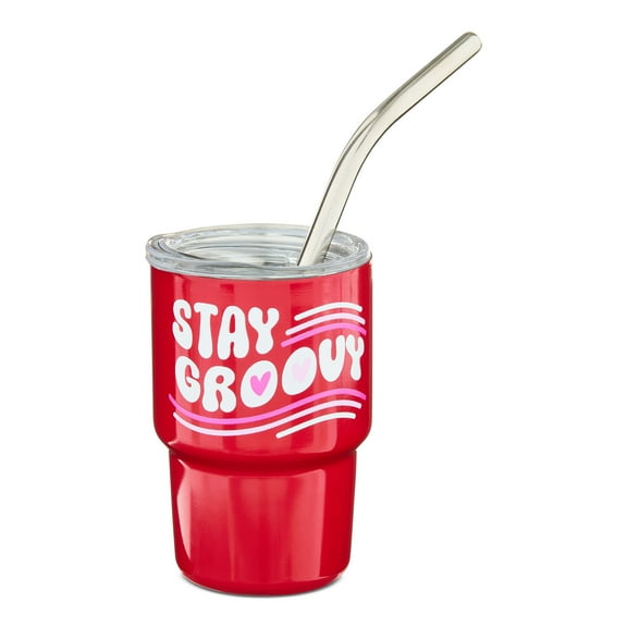 Stainless Steel Mini Tumbler, Stay Groovy, 3 fl oz, Valentine's Day by Way To Celebrate