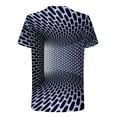 thumbnail image 3 of Patlollav Mens T-Shirt 3D Unrelocated Abstract Print Short Sleeve Daily Holiday Tops Blouses, 3 of 5