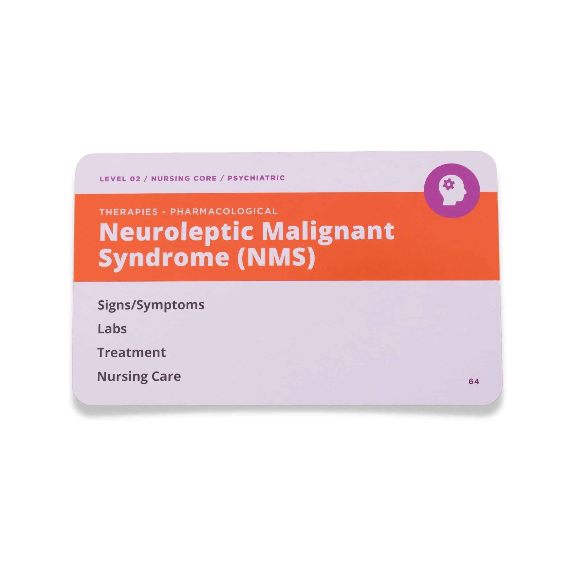 LevelUp RN Psych Mental Health LPN RN Flash Cards-Essential Nursing School Info, 3" x 5" (111 Count)