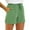 ZZ Green, variant on ZRBYWB Womens Shorts Women Cotton High Elastic Waisted Pleated Ruffle Cute Shorts Beach Flowy Casual Shorts Comfort