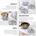 thumbnail image 4 of 2Pcs Metal Trivet 7inch Cast Iron Trivet Flower Shape Hot Pots Metal Trivet Hot Pans Pad Table Mats for Home Kitchen, Black, 4 of 8