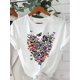 thumbnail image 2 of Women's Vibrant Butterfly Heart Print T-Shirt - Casual Crew Neck, Short Sleeve Top in Lightweight Polyester - Ideal for Spring & Summer, Machine Washable, Colorful, Machine Washable, 2 of 7