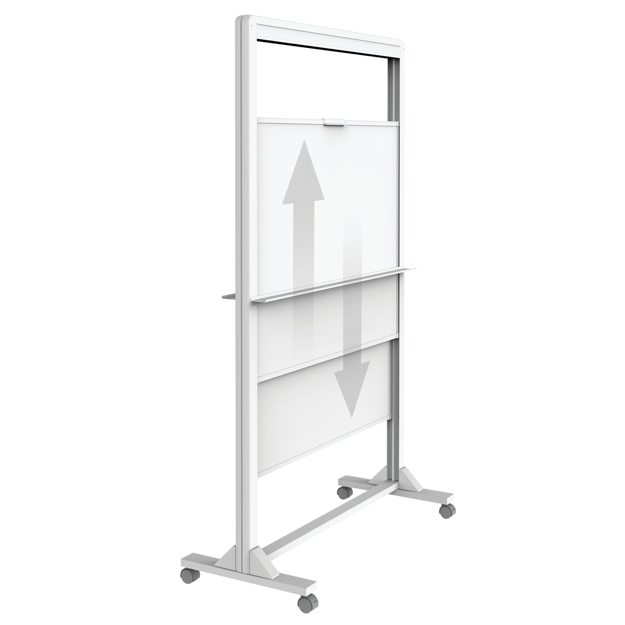 Quartet Motion Dual-Track Mobile Magnetic Dry-Erase Easel, White