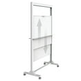 thumbnail image 6 of Quartet Dual-Track Magnetic Easel, 40" x 68", Mobile Whiteboard, Aluminum Frame, 6 of 8