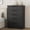 Black, variant on Garvee 5-Drawer Nightstand, Natural Oak Bedside Table with Built-in Handles, Modern Wood End Table with Storage for Bedroom, Nursery, Living Room, Hallway-Brown