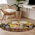 thumbnail image 4 of Farmhouse Cow Pig Round Area Rug 3Ft Washable Small Circle Rugs for Kitchen Entryway, Vintage Wooden Farm Animals Non-Slip Carpet Floor Mats Indoor Outdoor Carpet Runner Aesthetic Home Decor, 4 of 8