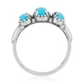 thumbnail image 5 of Sterling Silver Sleeping Beauty Turquoise 3-Stone Fan Ring, Sizes 5 to 11, 5 of 11