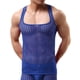 thumbnail image 2 of Penkiiy Top de malla para hombres Fishnet Tank Tops Muscle Rave sin mangas Ver a través de las camisas, 2 of 3