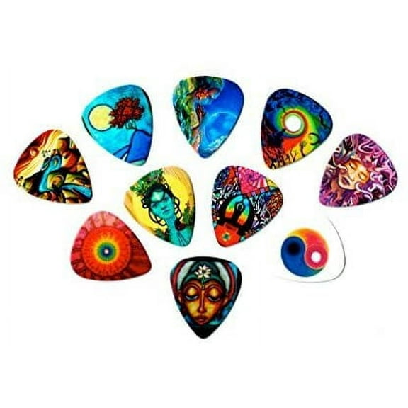 Premium Guitar Picks(Meditation Package)(10 medium picks in a packet)
