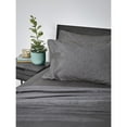 thumbnail image 1 of Safdie & Co. Literie Ultra Doux Ensemble de Draps Chinés 3PC Lit Simple Gris, 1 of 2