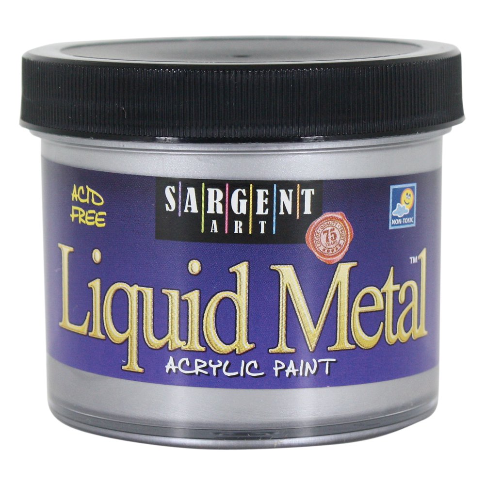 Sargent Art Liquid Metals Acrylic Paint, 4 oz., Silver