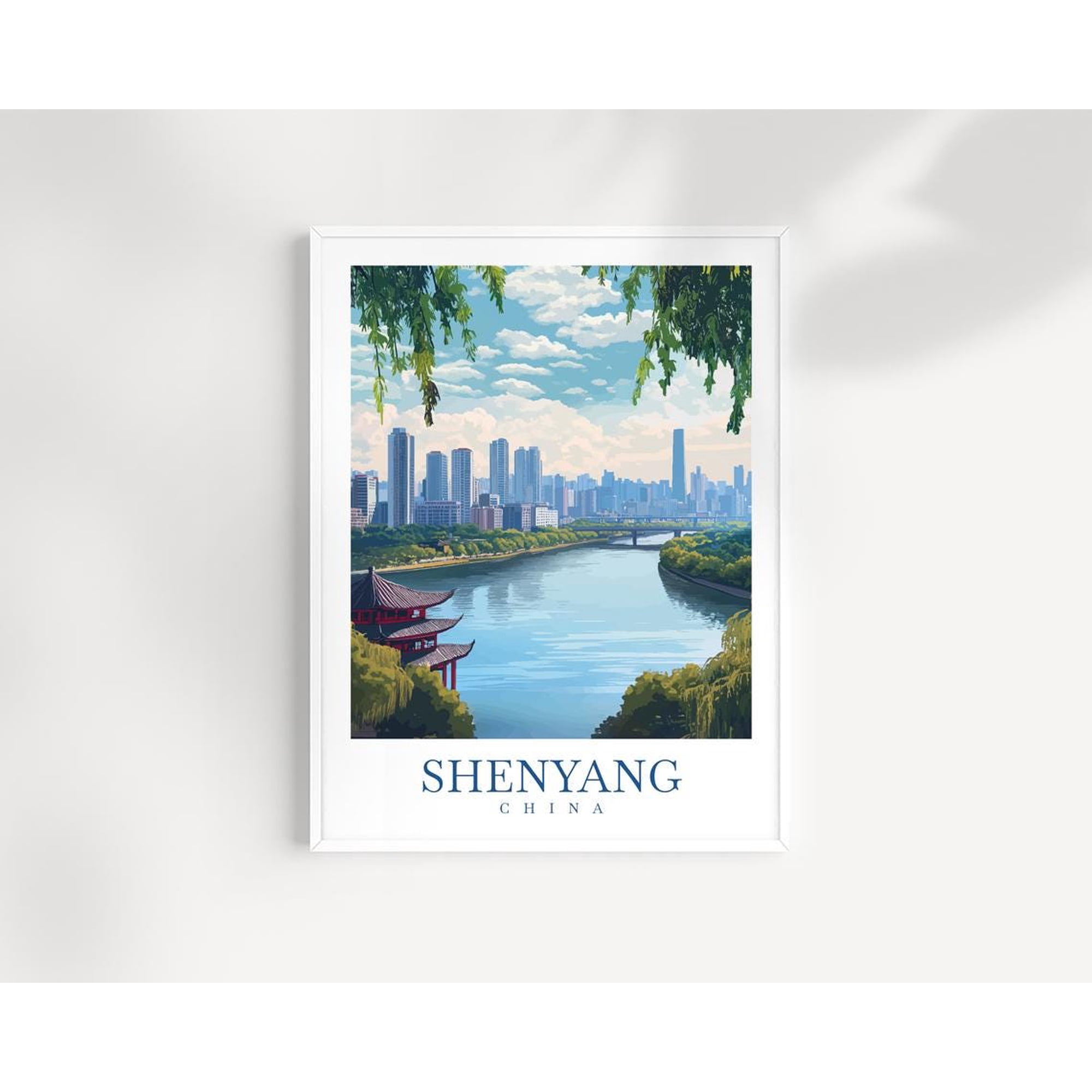 Shenyang China Wall Art Print Skyline Travel Decor Unframed Paper Print