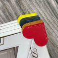 thumbnail image 4 of Tnobhg Heart Bookmark Creative Shape Fine Texture Wear Resistant Decorative Faux Leather Love Heart Corner Bookmark, 4 of 8