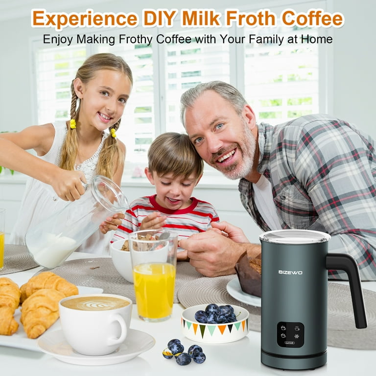 Frother for Coffee, Milk Frother, 4 IN 1 Automatic Warm and Cold Milk –  Bizewo