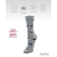 thumbnail image 6 of MeMoi Puppy Parade Beagle & Pitbull Bamboo Blend Crew Socks - Womens - Female, 9-11, Medium Gray Heather, 6 of 7