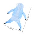 thumbnail image 2 of Raindrops Breathable Sky Blue Dog Rain Jacket Easy to Wear Reflective Waterproof Pet Raincoat for Outdoor Use, 2 of 6