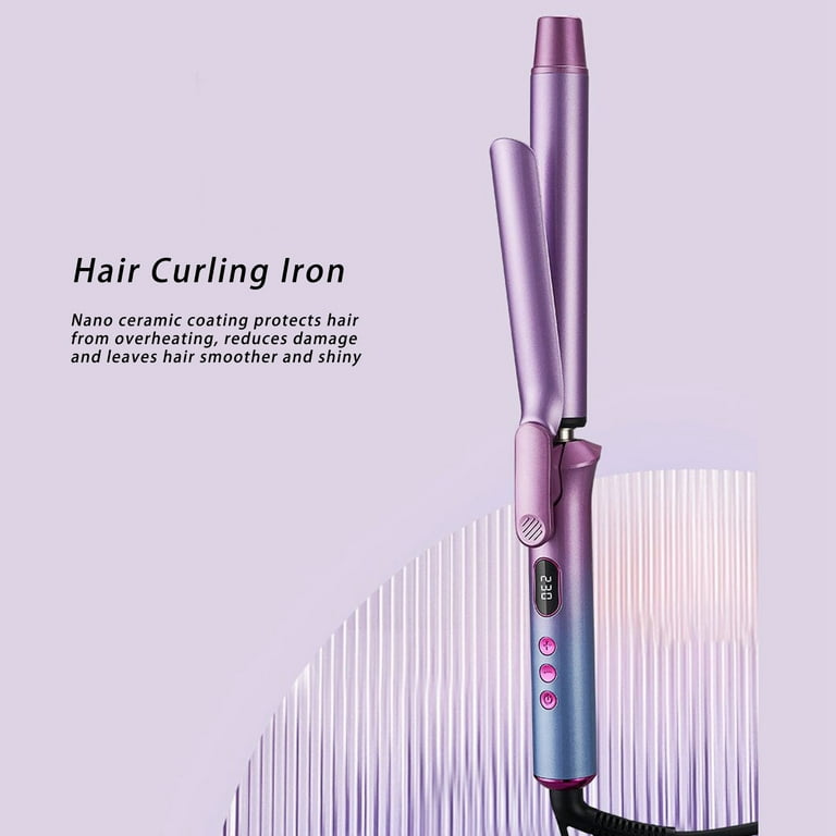 32MM Hair Curling Iron EU Plug 100 to 240V Ergonomic Smart Temperature Control Hair Curler Wand for Long Short Hair