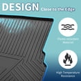 thumbnail image 3 of Unique Bargains Flat Face Cargo Liner Rear Trunk Mat Trunk Cargo Luggage Boot Tray Mat Stripes and Triangles Pattern for Ford Fusion 2013-2020 Anti-Slip, 3 of 7