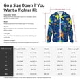 thumbnail image 4 of Rocae Dinosaur In Space Print Breathable Sun Protection Hoodie Quick-Dry Lightweight Long Sleeve Hoodie Unisex Running Sports Shirt Medium, 4 of 9