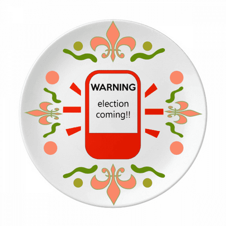 

Election Closing Alert Red Alarm Flower Ceramics Plate Tableware Dinner Dish