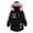 Black, variant on Vividxx Girl's Winter Coat Jacket Children's Padded Warm Outwear Jacket Hooded Kids Winter Faux Girls Coat&Jacket Warm And Cute Winter Wear 9-10 Years