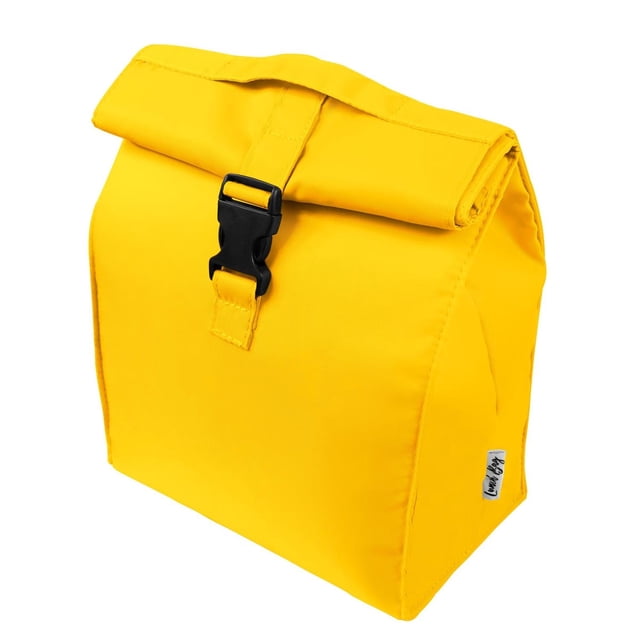 Lonchera con interior metalizado enrollable-Melo amarillo 22 x 26.5 x 13