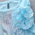 thumbnail image 4 of SUEE Toddler Girls Elsa Princess Dress Sequins Short Sleeve Birthday Fancy Outfit for 12M-6T, 4 of 7