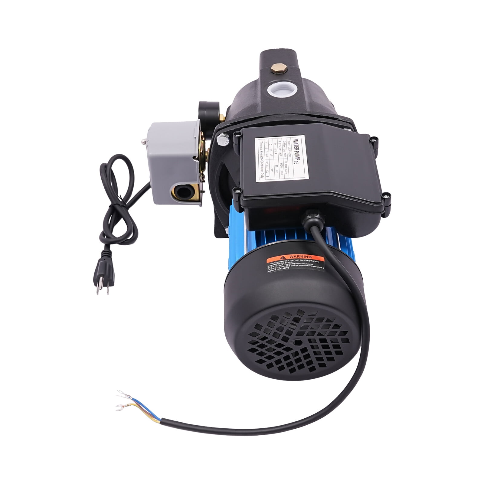 ToppiJoy 110V 1HP Shallow Well Pump with Ejector Kit Cast Iron Jet Water Pump, Well Depth Up to 25ft, Automatic Pressure Switch, Water Pump for Farm Lawn Garden