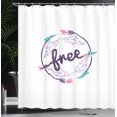 thumbnail image 3 of Ambesonne Dream Shower Curtain, Circle Arrows Plain Back Art, 69"Wx70"L, Blue Violet Pale Teal, 3 of 4