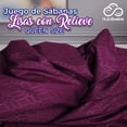 thumbnail image 3 of Sabanas Queen Size Microfibra Amplias Con Relieve Diseño Elegante Nubisuave  Liso Textura Suave, 3 of 6