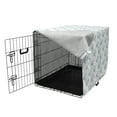 thumbnail image 3 of Vintage Airplane Dog Crate Cover, Retro Travel Themed Illustration Jet Powered Airliner Concept Pattern, Easy to Use Pet Kennel Cover for Dogs, 35" x 23" x 27", Pale Blue White, by Ambesonne, 3 of 6
