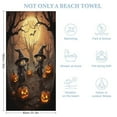 thumbnail image 2 of Halloween Scary Night Full Moon Oversized -Washed Lightweight Quick Dry Beach Towels - 32"x63", 2 of 7
