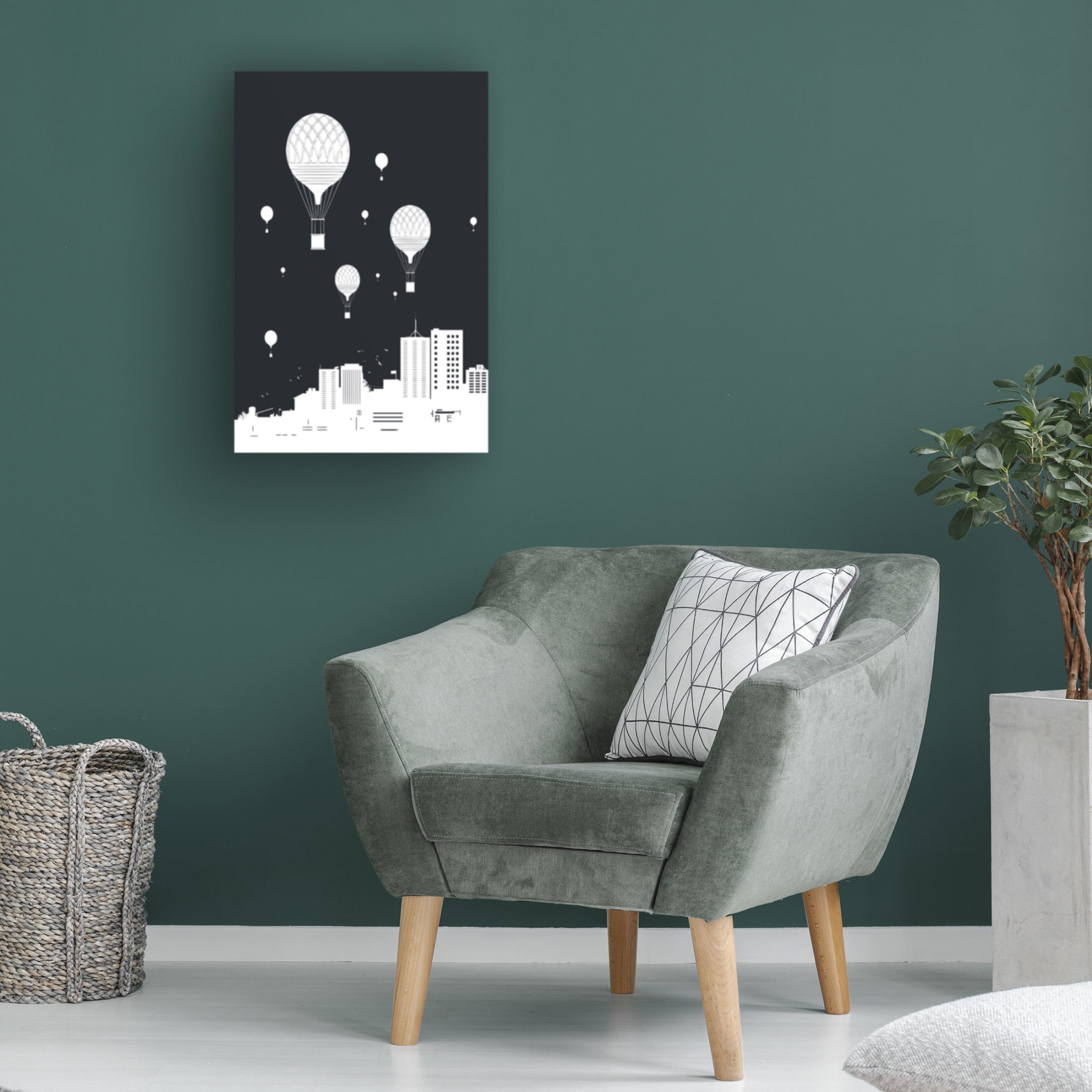 Trademark Fine Art Balazs Solti  Balloons and the city Canvas Wall Art