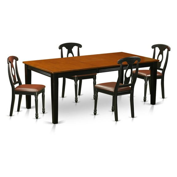 East West Furniture Quincy 5-Piece Keyhole Dining Table Set