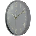 thumbnail image 5 of Infinity Instruments Stencil Plastic 14" Indoor Wall Clock with Arabic Numbers on Clocks Face, Silent Movement, Light Grey, 5 of 7