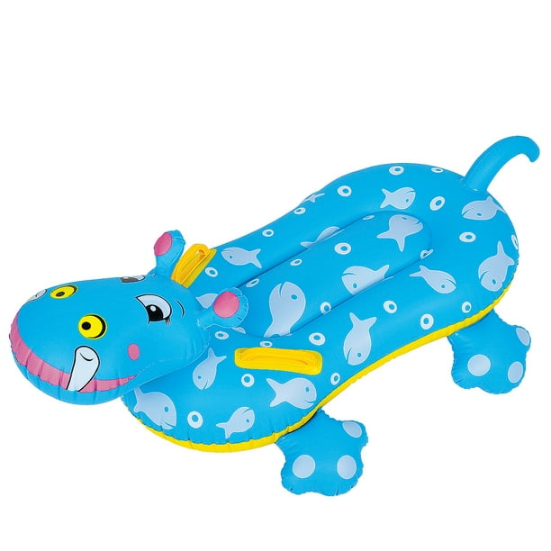 Pool Central 3 Blue Children s Inflatable Hippo Swimming Pool Rider
