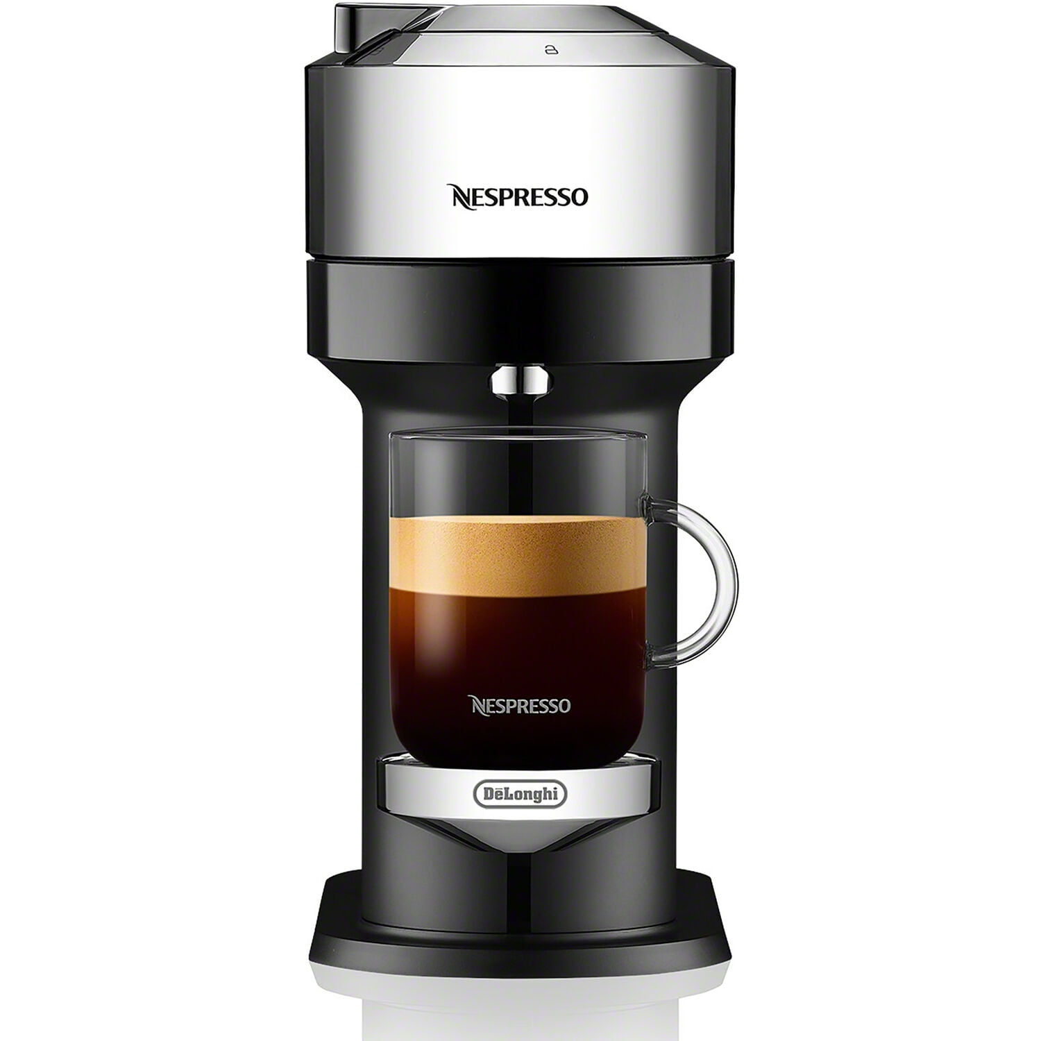 Nespresso By DeLonghi New Vertuo Next Premium Coffee and Espresso Maker in Chrome, Single-Serve Brewers