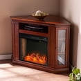 thumbnail image 4 of SEI Furniture Claremont Storage Wood Smart Corner Fireplace in Brown Mahogany, 4 of 4
