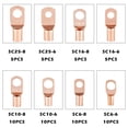 thumbnail image 4 of 60PCS agujero de perno enlatado terminales de junto-Cable terminales conector Cable pernos SC terminales conjunto de grado kusrkot lengüeta de conectores eléctricos, 4 of 8