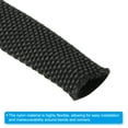 thumbnail image 3 of Unique Bargains 0.8' ID 10FT Nylon Protective Hose Sleeve, Cable Cover Sheath Protection, Black, 3 of 4