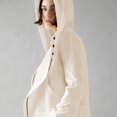 thumbnail image 3 of Paneled Sweatshirt Women Hooded Long Sleeves For Loose Slouchy Zip Hoodies, 3 of 8