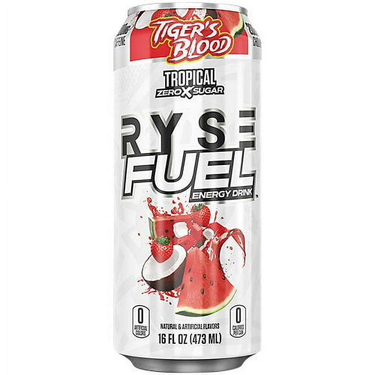 RYSE Sugar-Free Fuel Energy Drink | Vegan, Gluten-Free | 0 Calorie