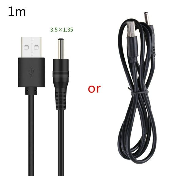 JUNTEX USB to DC 5.5x2.1 Audio Aux Plug Lead Jack Adapter Converter Data Cable for Mini Speaker Mono Power Supply Charger