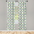thumbnail image 3 of Ambesonne Vintage Curtains, Mexican Plant Cactus, Pair of 28"x84", Pink Green and Blue, 3 of 5